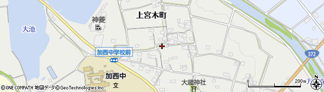 兵庫県加西市上宮木町周辺の地図