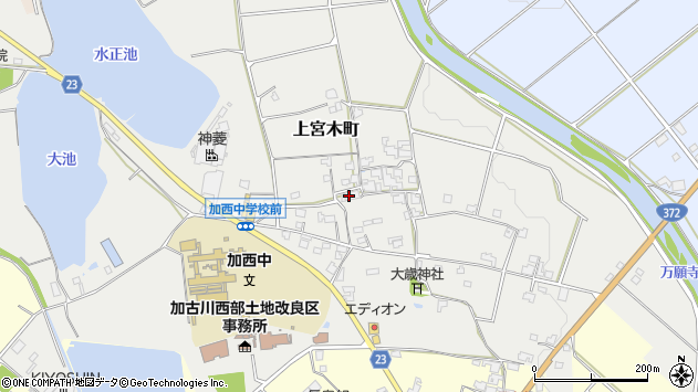 〒675-2104 兵庫県加西市上宮木町の地図