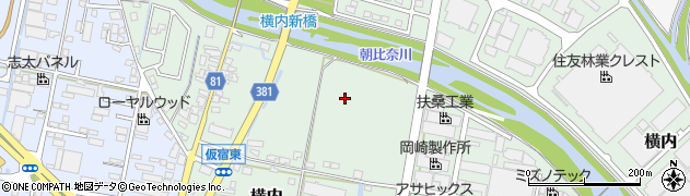 静岡県藤枝市横内周辺の地図