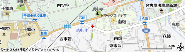 愛知県新城市東末旨周辺の地図