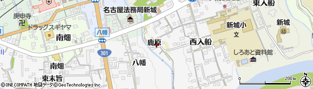 愛知県新城市石田鹿原周辺の地図