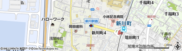 新川駅西周辺の地図
