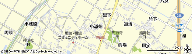 愛知県幸田町（額田郡）坂崎（小道畑）周辺の地図