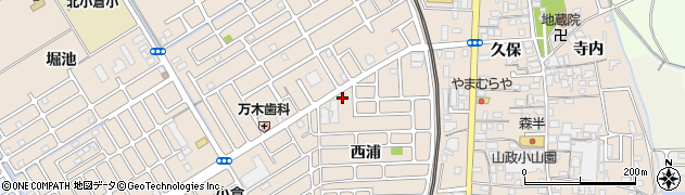 京都府宇治市小倉町西浦14周辺の地図