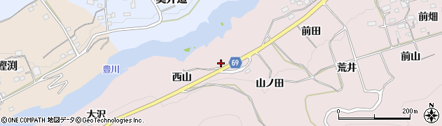 愛知県新城市日吉（西山）周辺の地図