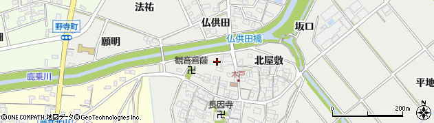 愛知県安城市木戸町西屋敷周辺の地図