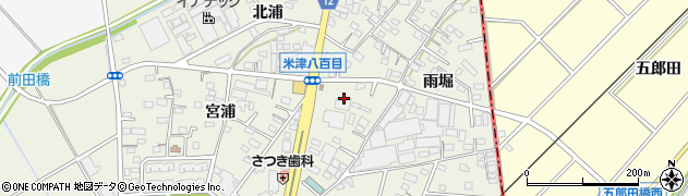 愛知県西尾市米津町（五郎田）周辺の地図