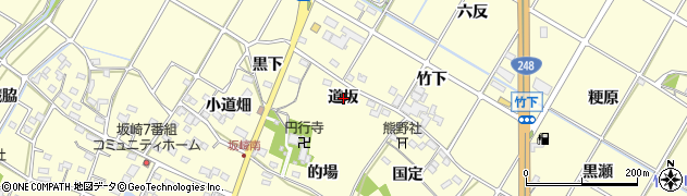 愛知県幸田町（額田郡）坂崎（道坂）周辺の地図