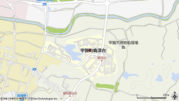 〒520-3427 滋賀県甲賀市甲賀町鹿深台の地図