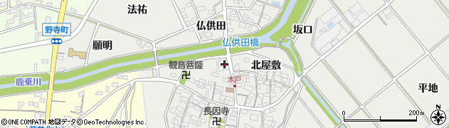 愛知県安城市木戸町西屋敷2周辺の地図