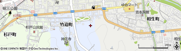 島根県浜田市竹迫町周辺の地図