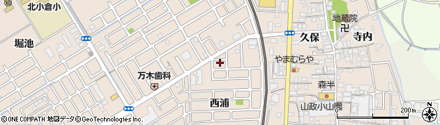 京都府宇治市小倉町西浦6周辺の地図