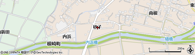 愛知県安城市根崎町砂子周辺の地図