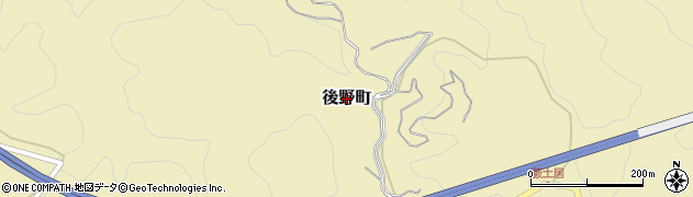 島根県浜田市後野町周辺の地図
