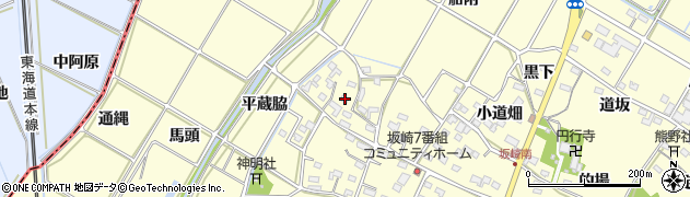 愛知県額田郡幸田町坂崎平蔵脇4周辺の地図