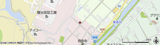 兵庫県加東市森尾101周辺の地図
