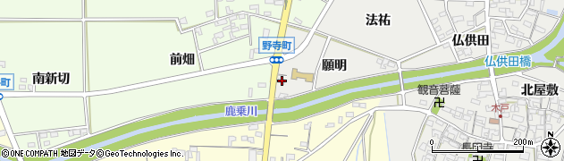 愛知県安城市寺領町願明79周辺の地図