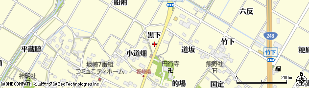 愛知県額田郡幸田町坂崎黒下16周辺の地図