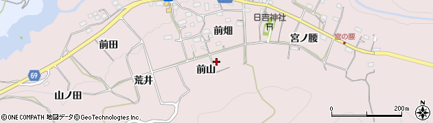 愛知県新城市日吉（前山）周辺の地図