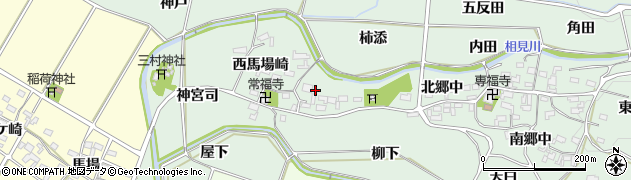 愛知県幸田町（額田郡）長嶺（東馬場崎）周辺の地図