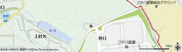 愛知県幸田町（額田郡）長嶺（笹口）周辺の地図