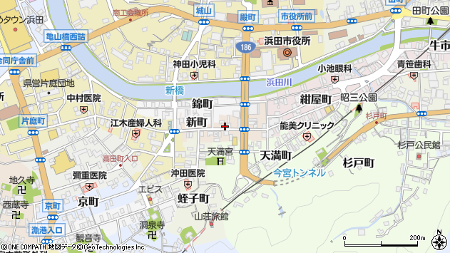 〒697-0037 島根県浜田市新町の地図