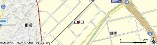 愛知県安城市藤井町（五郎田）周辺の地図