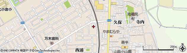 京都府宇治市小倉町西浦1周辺の地図