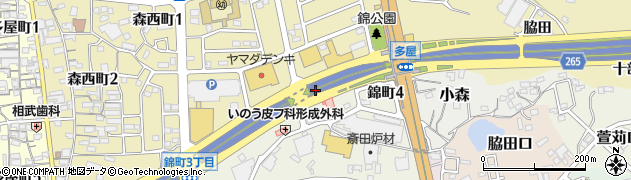 愛知県常滑市錦町周辺の地図