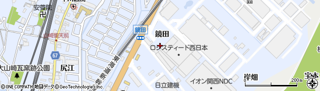京都府大山崎町（乙訓郡）大山崎（鏡田）周辺の地図