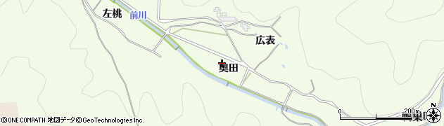 愛知県岡崎市鶇巣町（奥田）周辺の地図