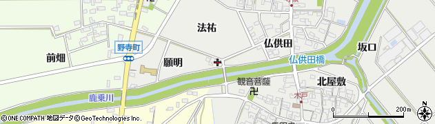 愛知県安城市寺領町願明104周辺の地図