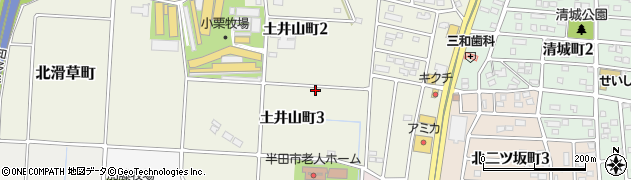 愛知県半田市土井山町周辺の地図