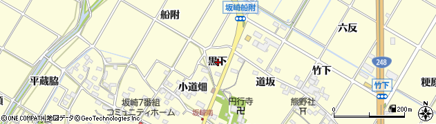 愛知県額田郡幸田町坂崎黒下周辺の地図
