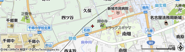 愛知県新城市杉山（久保）周辺の地図