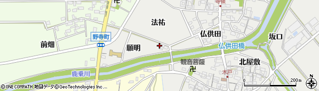 愛知県安城市寺領町願明101周辺の地図