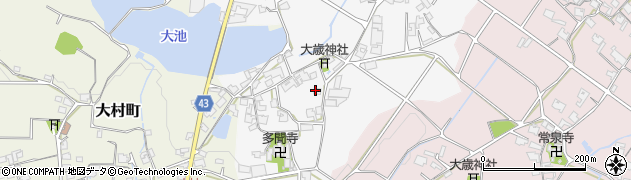 尾崎町公民館周辺の地図