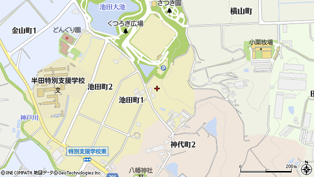 〒475-0945 愛知県半田市池田町の地図