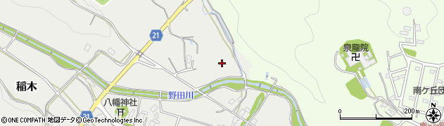 愛知県新城市稲木（北ノ谷）周辺の地図
