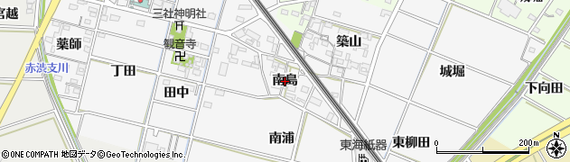 愛知県岡崎市下三ツ木町（南島）周辺の地図