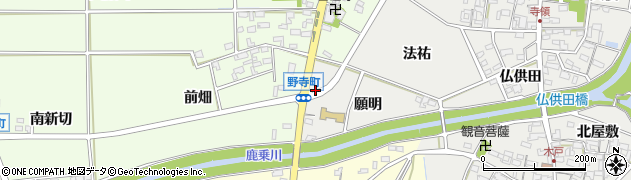 愛知県安城市寺領町願明73周辺の地図