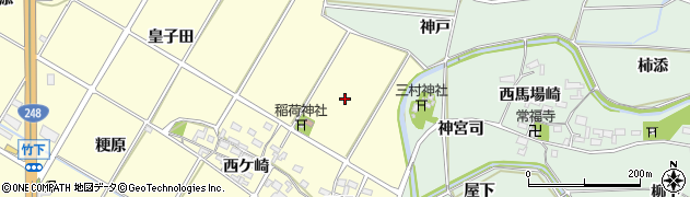 愛知県額田郡幸田町坂崎神宮司周辺の地図