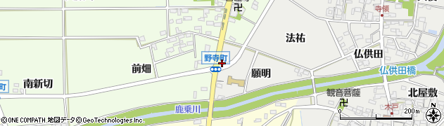 愛知県安城市寺領町願明75周辺の地図