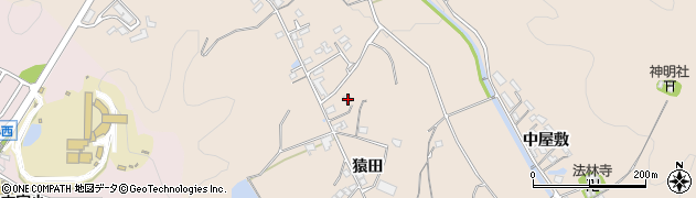 愛知県岡崎市上衣文町猿田232周辺の地図