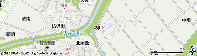 愛知県安城市寺領町（坂口）周辺の地図