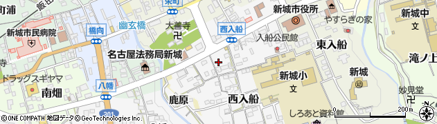 愛知県新城市西入船周辺の地図