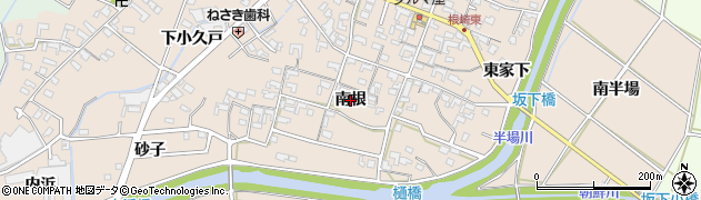 愛知県安城市根崎町（南根）周辺の地図