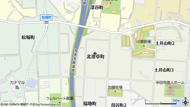 〒475-0972 愛知県半田市北滑草町の地図