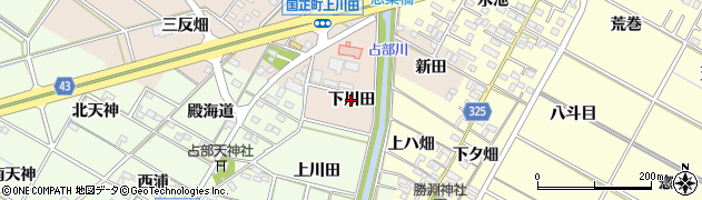 愛知県岡崎市国正町（下川田）周辺の地図