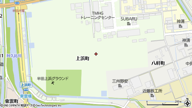 〒475-0804 愛知県半田市上浜町の地図